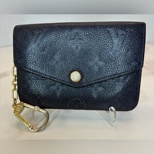 Louis Vuitton Monogram Empreinte Pochette Clés Coin Purse Key Pouch Black